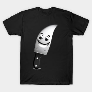 Comic Coolness: Unleash Fun with a Funny Smile Knife Design T-Shirt